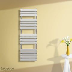 Chrome Towel Radiator with Flat Panels - 1600mm X 500mm