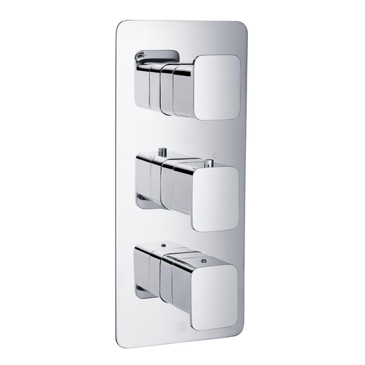 HIX Thermostatic Concealed 2 Outlet Shower Valve - Vertical MP 0.5