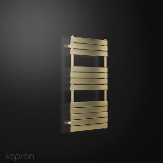 Gold Bathroom Radiator 1200 X 500 - Brushed Brass Finish