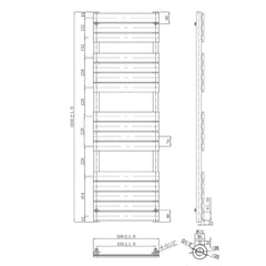 Towel Rail Radiator Technical Drawing
