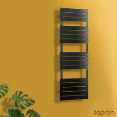 Dual fuel towel radiator - matt black
