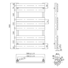Black Flat Panel Towel Radiator