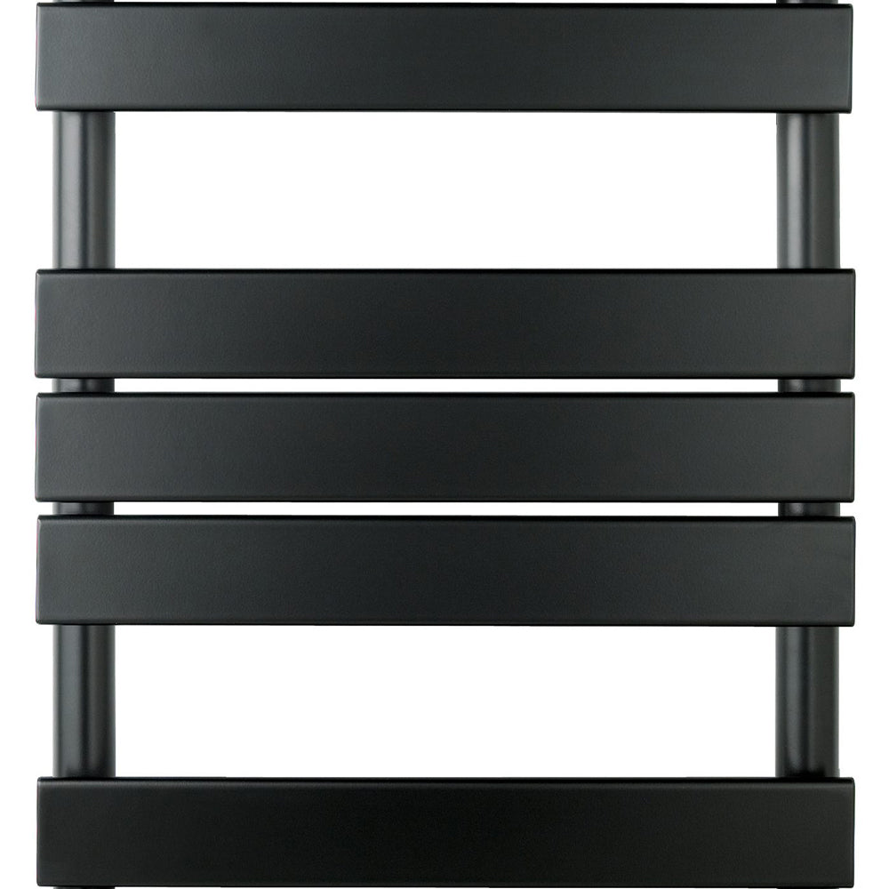 Black Heated Towel Rail with Flat Panel