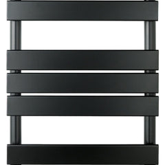 Black Heated Towel Rail with Flat Panel