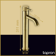High rise basin tap