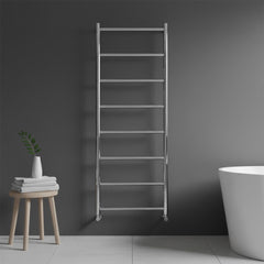 Heated Towel Rail Radiator Dual Fuel Chrome 1200mm