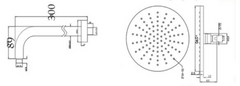 Overhead Shower Set - Technical Drawing