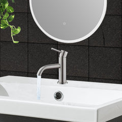 Inox Brushed Stainless Steel Mini Basin Mixer Tap