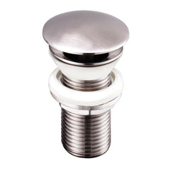 Unslotted basin wastes, click clack - Brushed stainless steel finish