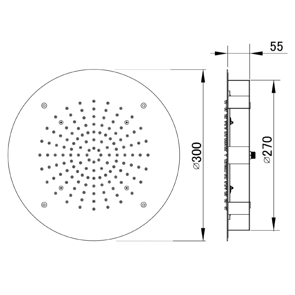  shower heads Technical Drawing