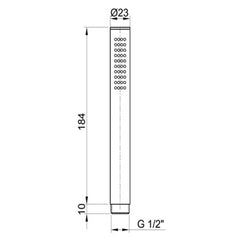 Hand shower - Technical drawing