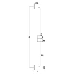 Stainless Steel Slide Rail with Shower Held & Hose