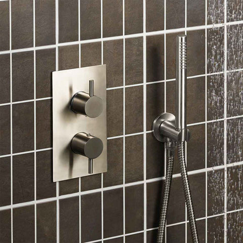 One Outlet Thermostatic Shower Valve & Stainless Steel Shower Handheld Set Combo
