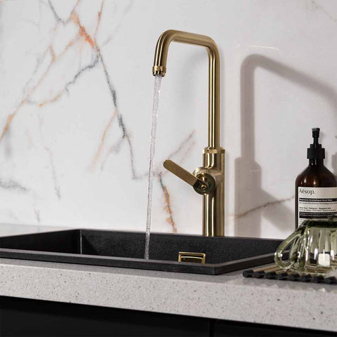 Gold kitchen tap