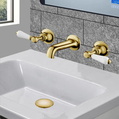 Classic 3-hole basin mixer tap - Gold