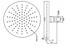 Luna Thermostatic 2 Outlet Shower Valve with Round Water Outlet