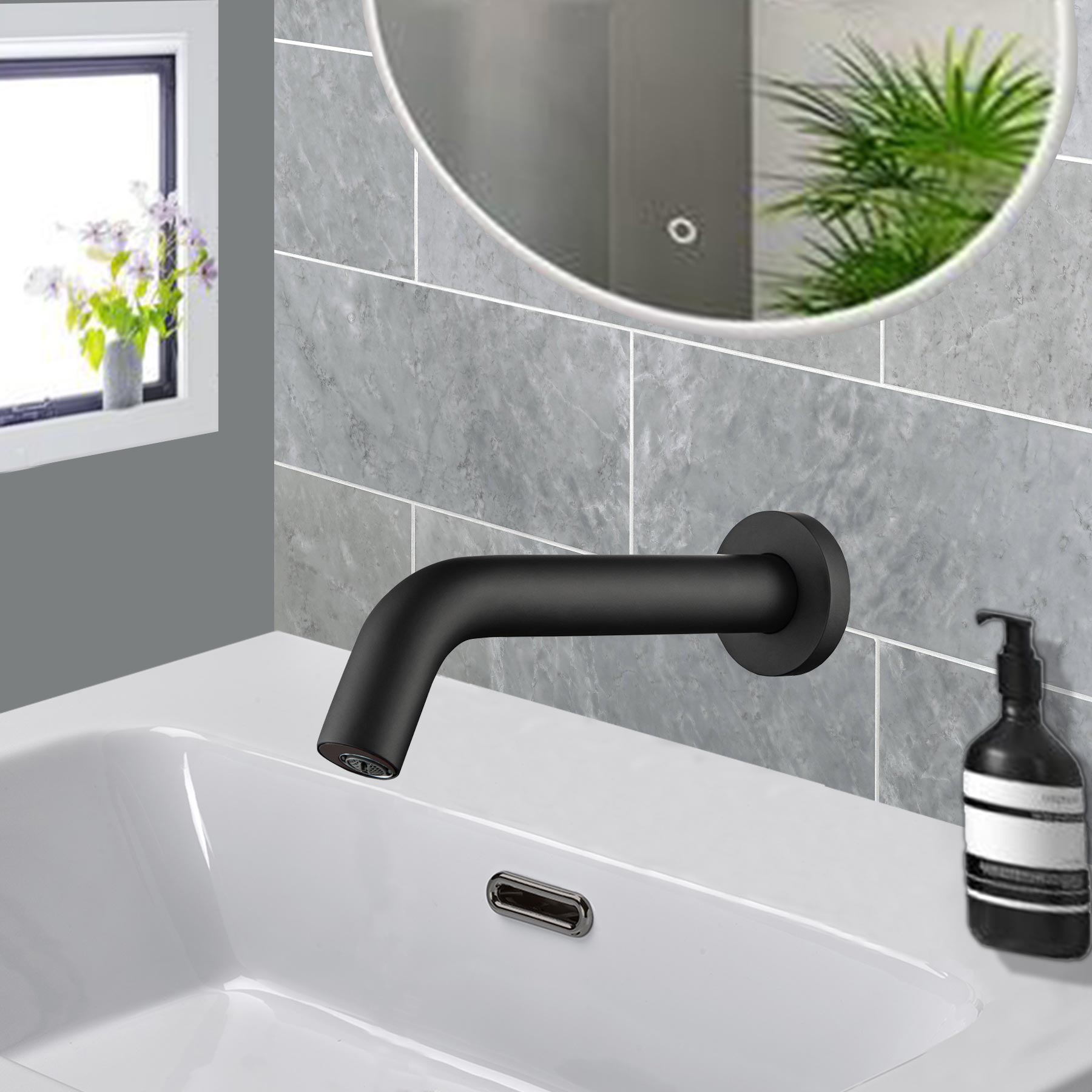  Matt Black Modern Basin Sensor Taps 