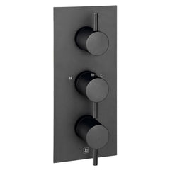 VOS 2 Outlet Thermostatic Concealed Shower Valve - Matt Black [28690AMB]
