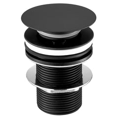 VOS unslotted basin waste - Matt black finish