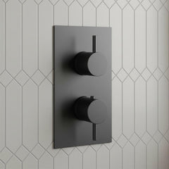 Matt Black 1 Outlet Thermostatic Concealed Shower Valve