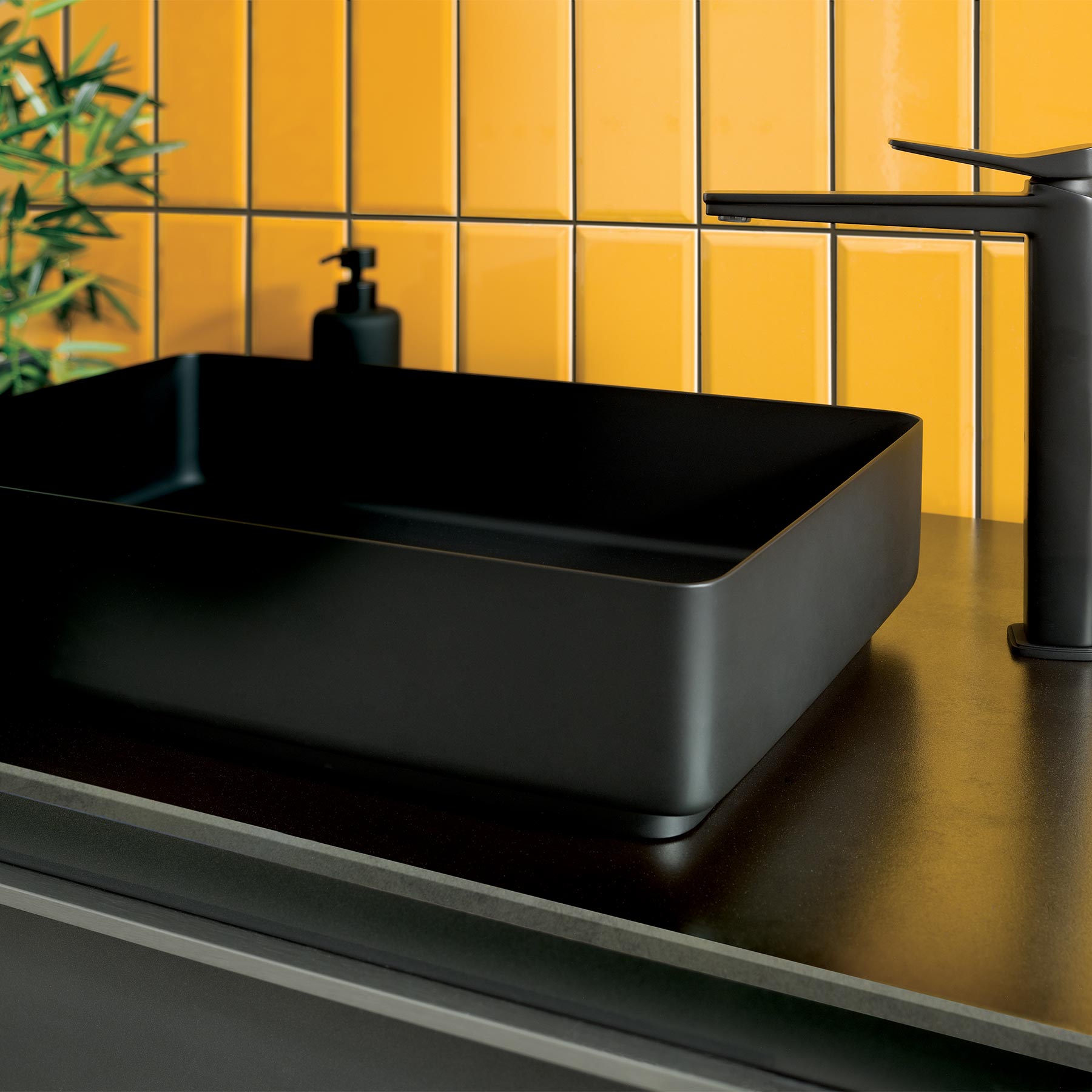 Rectangular Countertop Basin-Tapron