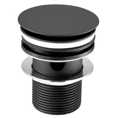 Slotted click clack basin waste with matt black finish
