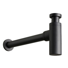 Black bathroom sink waste trap