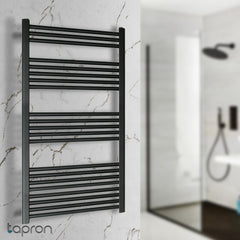 Matt Black Heated Towel Rail Ireland - 1200mm X 600mm