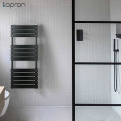 Matt Black Heated Towel Rail 1200 X 500mm 
