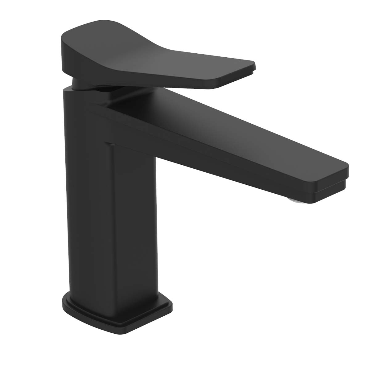 Matt Black Single Lever Mono Basin Mixer - Deck Mounted