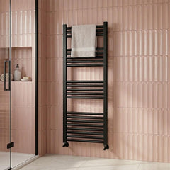 Matt Black Tall Towel Radiator 1200mm  - Ireland 