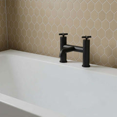 Matt black bath filler tap