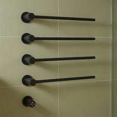 Matt black electric towel bars for bathroom