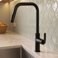 Matt black kitchen sink tap with pull out  in Ireland 