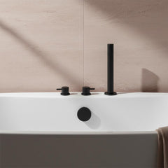 Matt black pull out shower handset