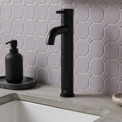 Matt black tall basin tap