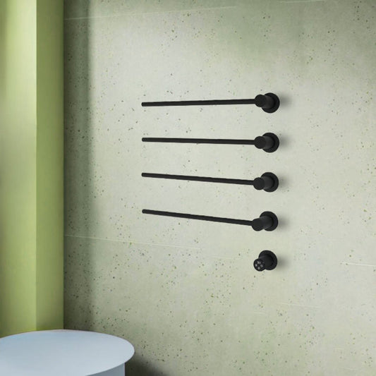 Matt black electric towel bars for bathroom