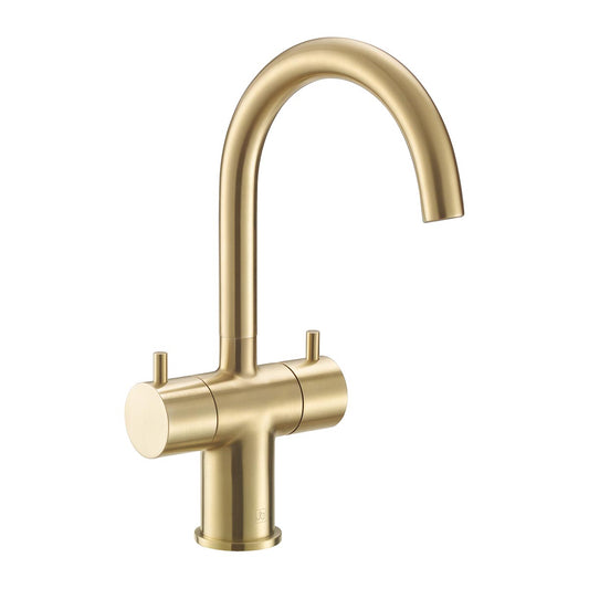 Mono Basin Mixer with Swivel Spout - Brushed Brass in Ireland  1200