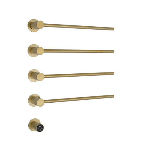 Gold towel bars with thermostat