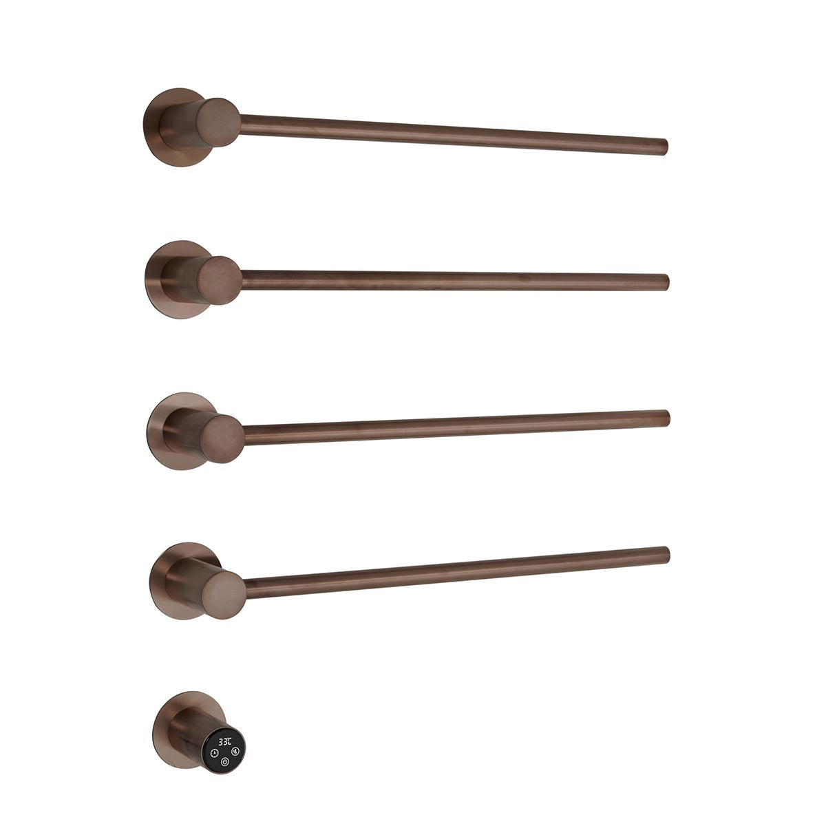 Bronze electric heated towel bars