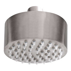 Stylish Inox Brushed Stainless Steel Mini Best Water Saving Shower Head With Easy Cleaning Nozzles, HP 1, Height 69mm x Projection 89mm [IX555]
