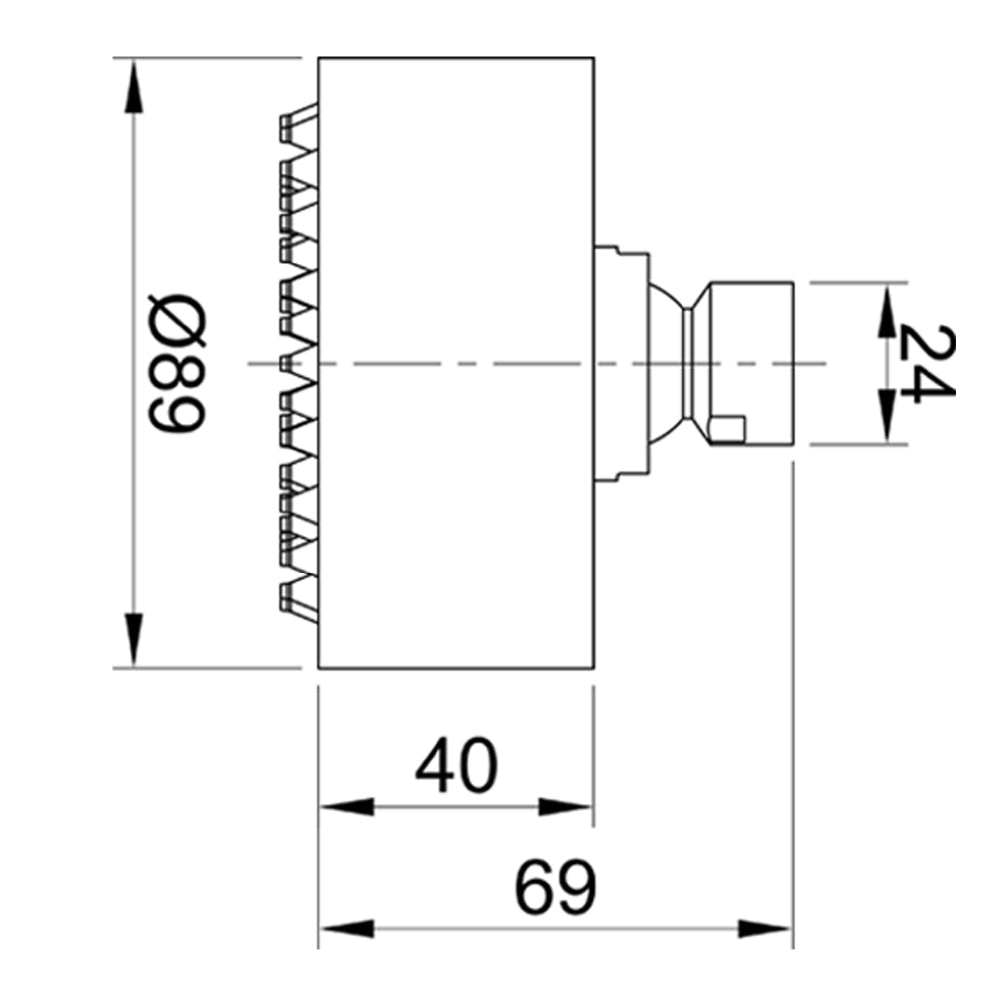 waterfall shower head Technical Drawing