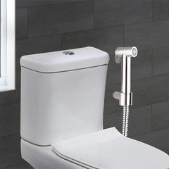 Pure Stainless Steel Round Shower Douche Set with Handset and Bracket HP1