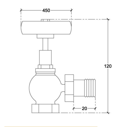 Radiator Valves with Wooden Handles