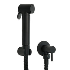 Douche Shower Spray Kit With Shut-Off Valve - Matt Black