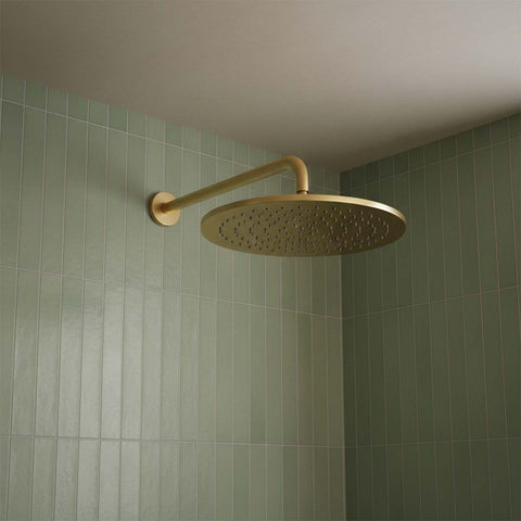 Round Shower Head - Brushed Brass 