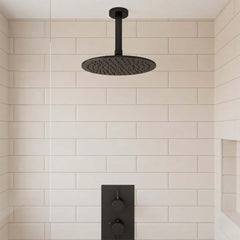 Round Shower Head 200mm - Matt Black Ireland