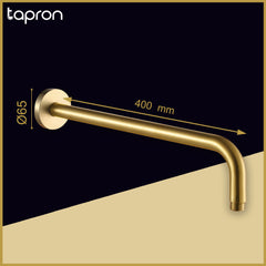 Gold Wall Mounted Shower Arm - Dimension