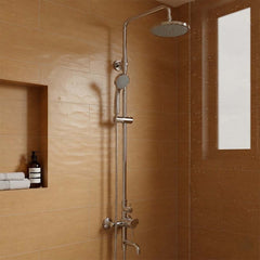 Shower Column with overhead shower , handheld shower and spout - chrome