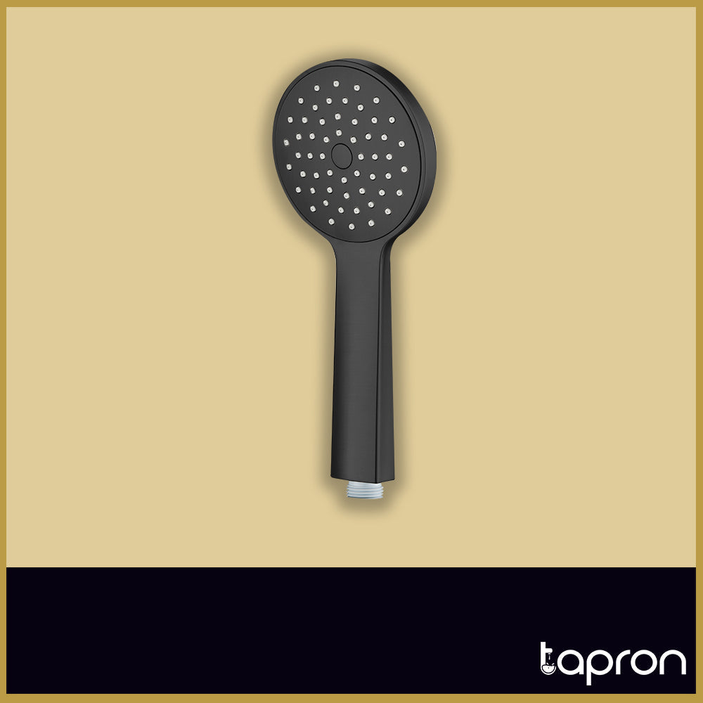 Matt Black Black Shower Handset-Tapron